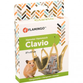 Мек хамак за малки животни Flamingo HAMMOCK CLAVIO MULTICOLOUR с плюш и кукички за лесно закачане